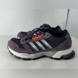 Adidas Dark Purple and Bright Orange Running Shoes